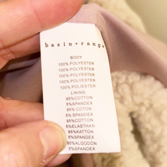 BASIN + RANGE Oversized Sherpa Jacket in Beige /Cream /Natural SZ: Medium/Large - Picture 6 of 12